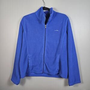 Ralph Lauren Women Full Zip Fleece Jacket Lauren Active High Neck Snap Size XL